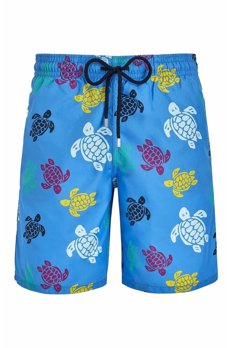 Men's Ronde Des Tortues Multicolore Longer Length Board Shorts, Main, color, FAIENCE