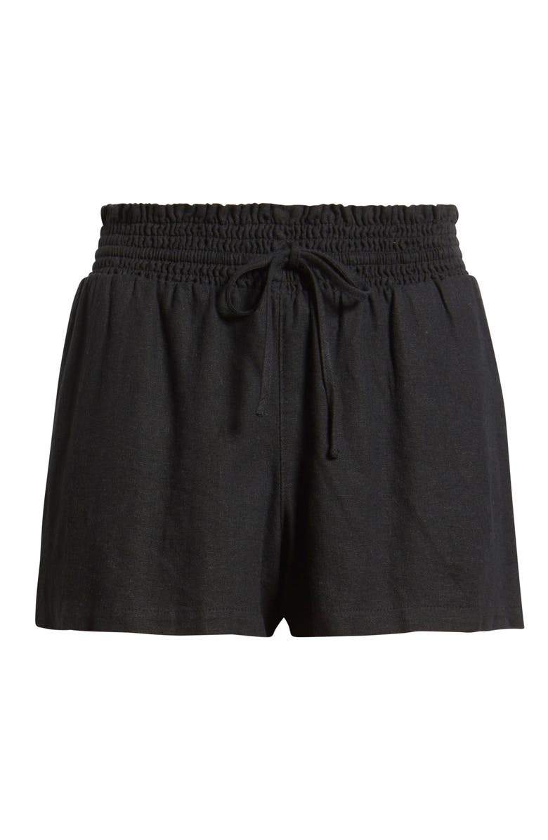 BP. Linen Blend Shorts, Alternate, color, Black