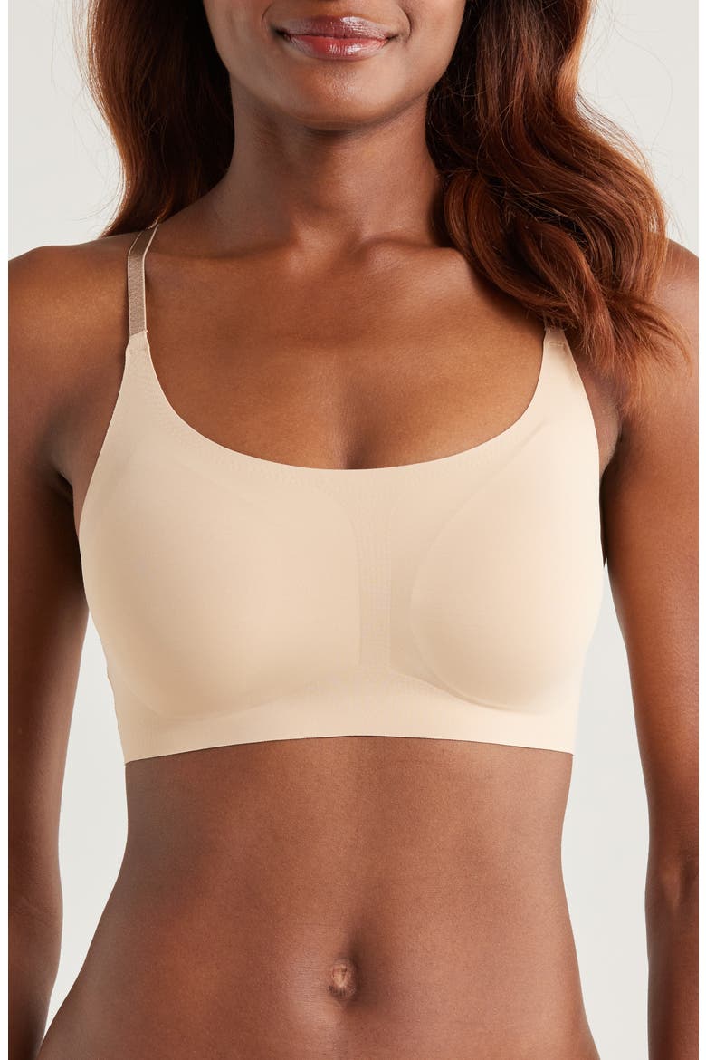 True Body Boost Scoop Neck Bralette, Main, color, DESERT