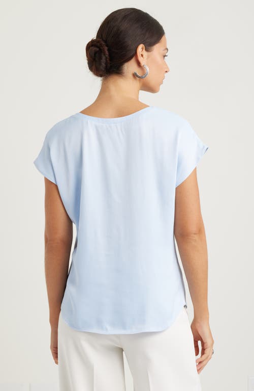 Nordstrom Dolman Sleeve Satin T-shirt In Blue Skyway