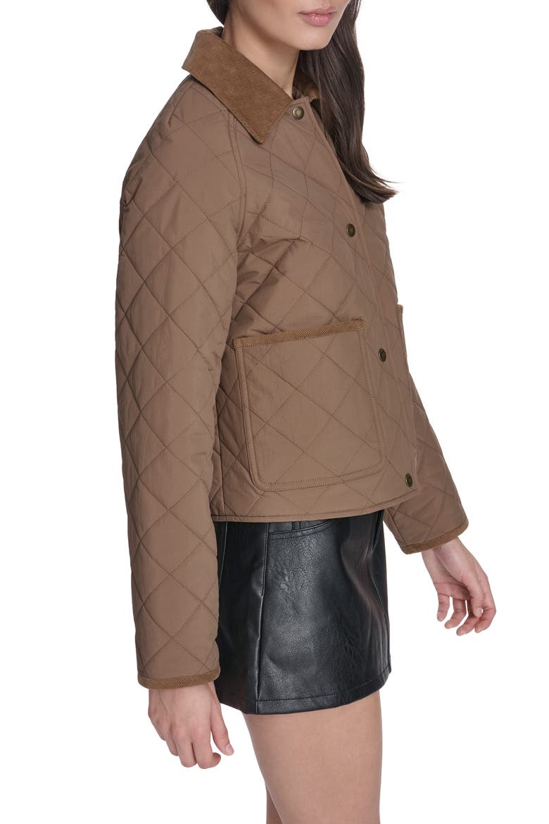 Quilted Barn Jacket, Alternate, color, BISON