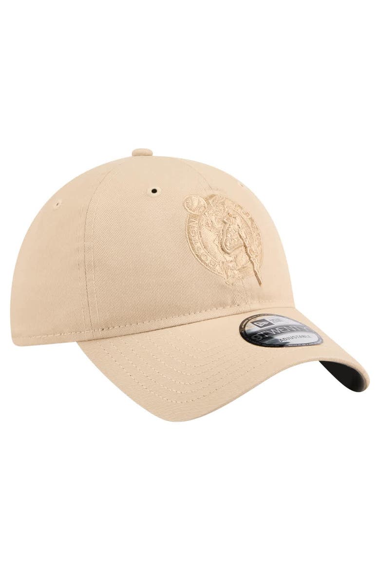 Men's New Era Khaki Boston Celtics Color Pack Tonal 9TWENTY Adjustable Hat, Alternate, color, Khaki