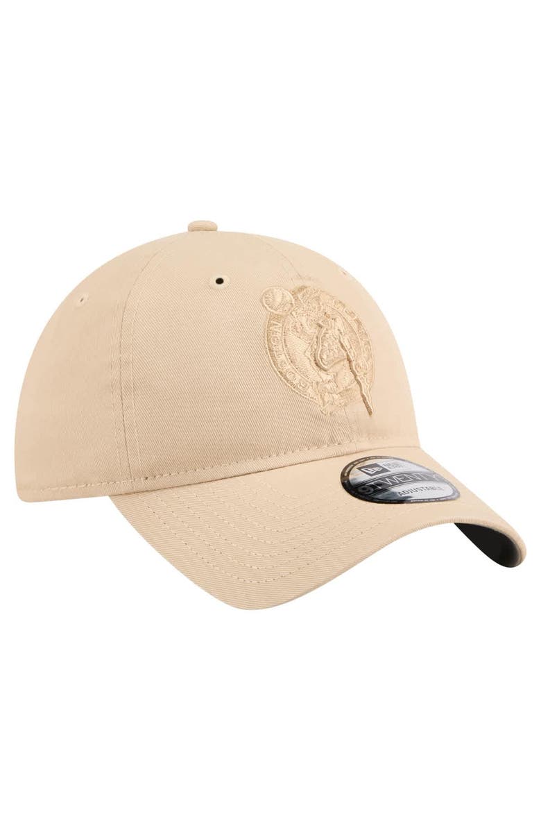 New Era Men's New Era Khaki Boston Celtics Color Pack Tonal 9TWENTY Adjustable Hat, Alternate, color, Khaki