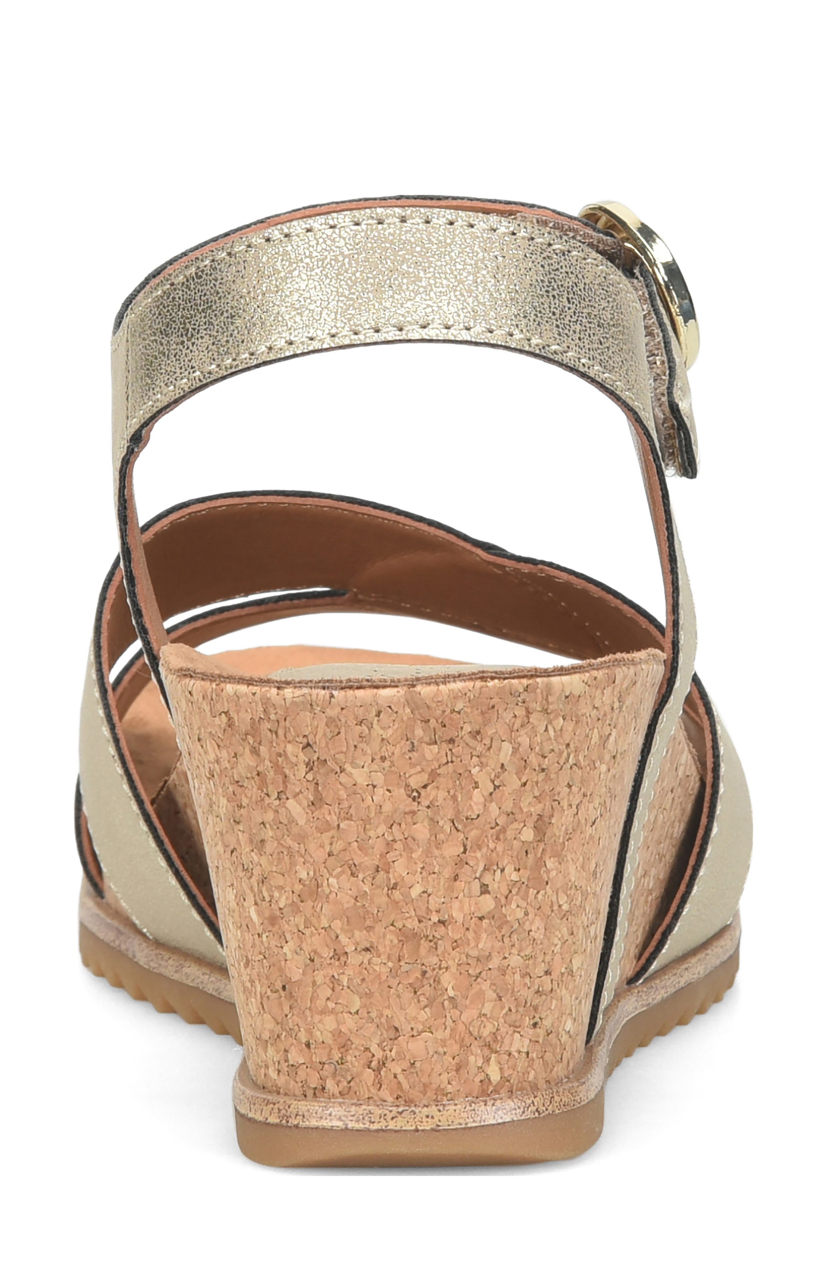 Tressa Ankle Strap Wedge Sandal, Alternate, color, GOLD