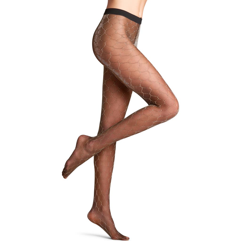 Falke Fascination Metallic Tights In Black