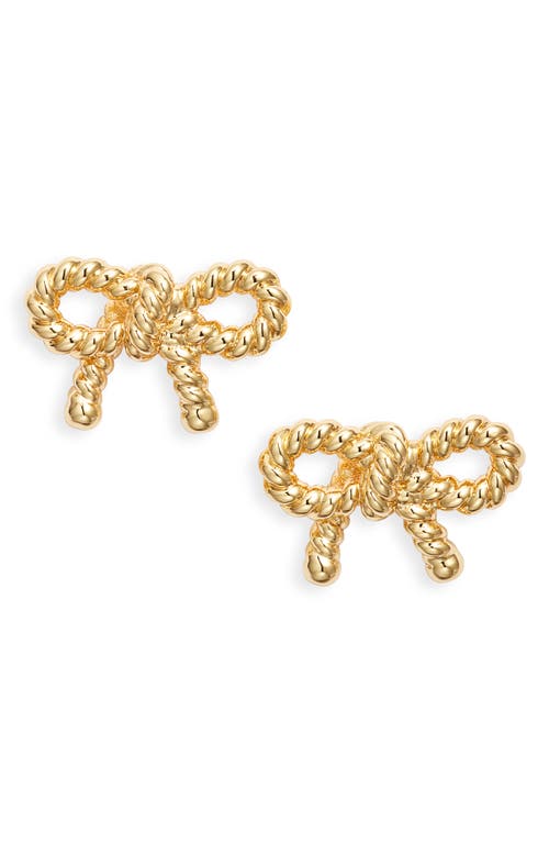 Frasier Sterling Lasso Bow Stud Earrings In Gold