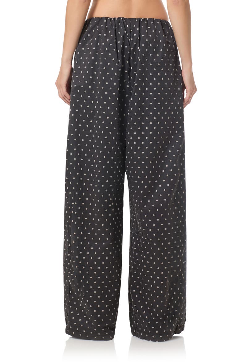 Micro Dot Wide Leg Pants, Alternate, color, NOIR MICRO DOT