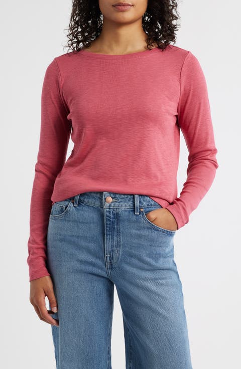 Boat Neck Top (Regular & Petite)