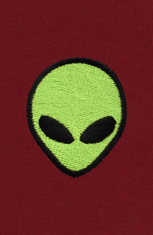 Dalix Alien Fleece Sweatshirt In Cardinal Red