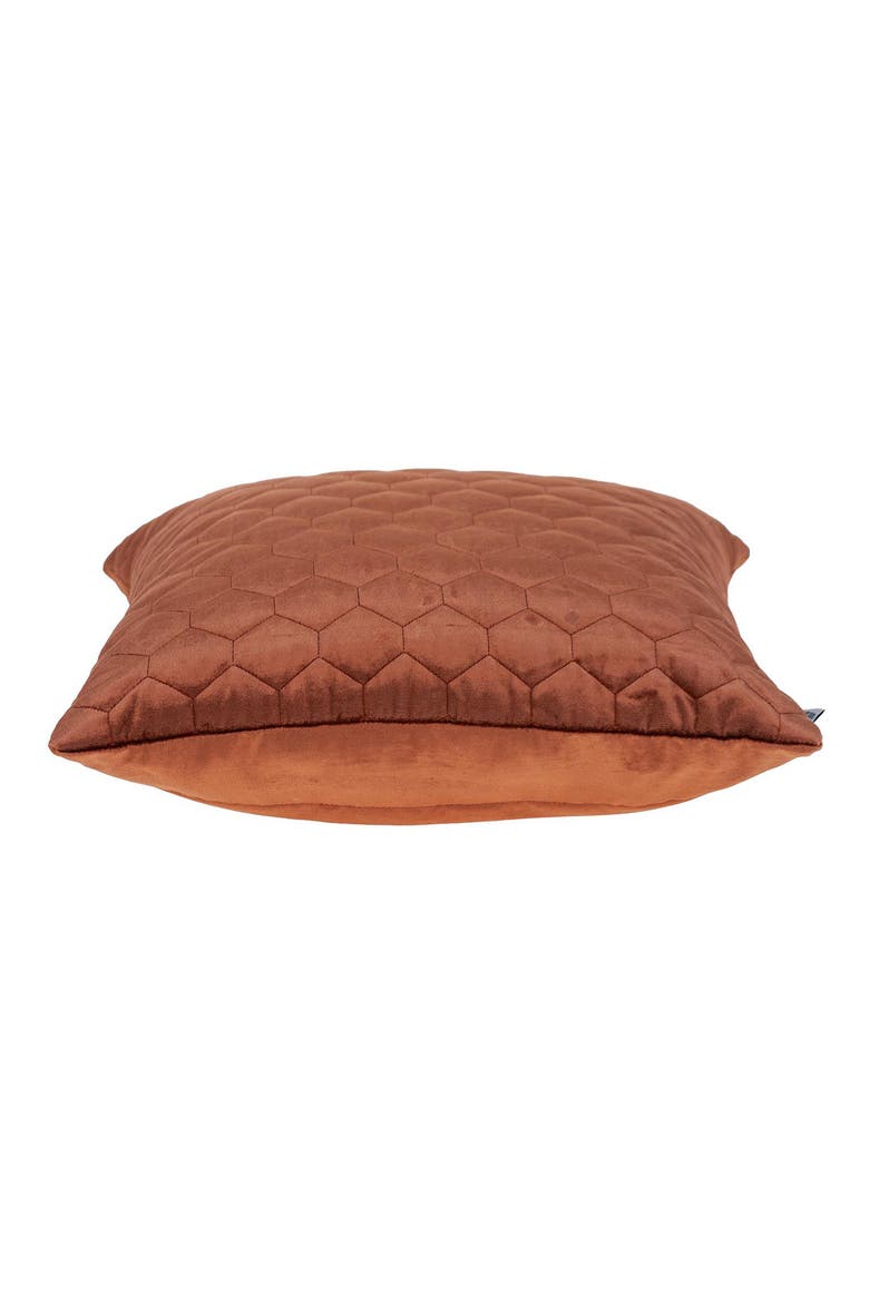Bazyli Quilted Throw Pillow, Alternate, color, BURNT ORANGE