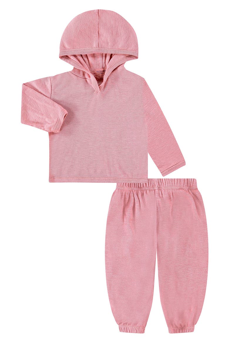 Overdye Hoodie & Pants Set, Main, color, PINK