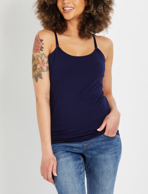 Plus Clip Down Nursing Tank Top Cami
