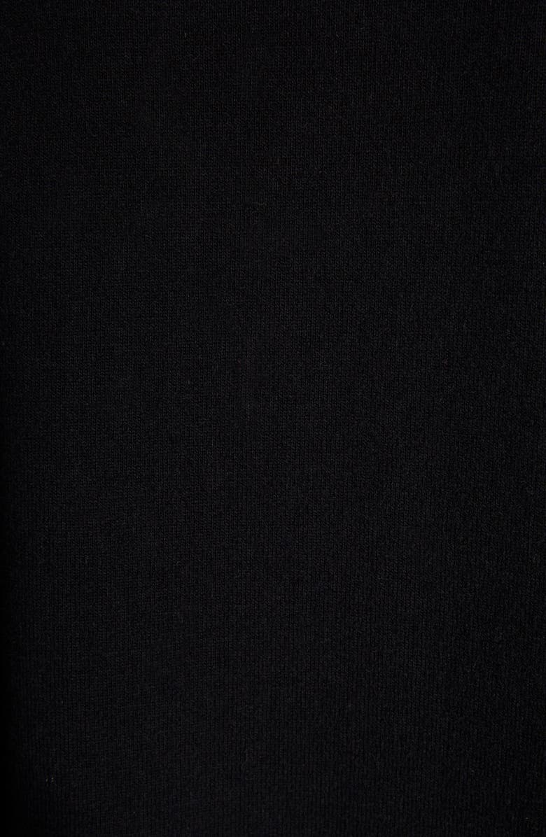 Balenciaga Logo Embroidered Pinched Long Sleeve Wool Blend Sweater Dress, Alternate, color,