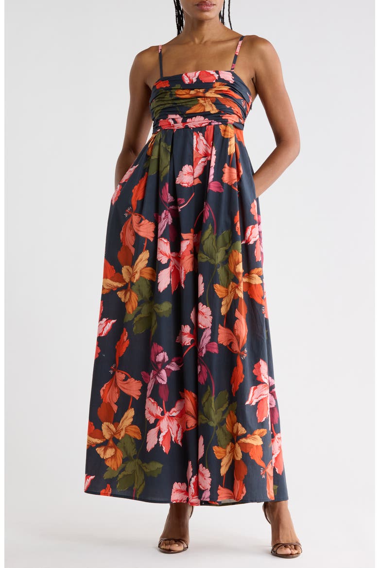 Ottie Wide Leg Jumpsuit, Main, color, NAVY MULTI SKETCHED IRIS
