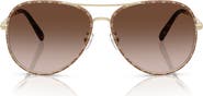 Tory Burch 60mm Pilot Sunglasses