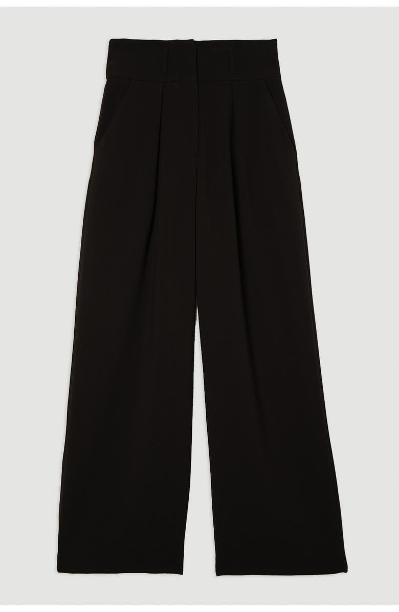 Karen Millen High Waist Wide Leg Pants, Alternate, color, Black