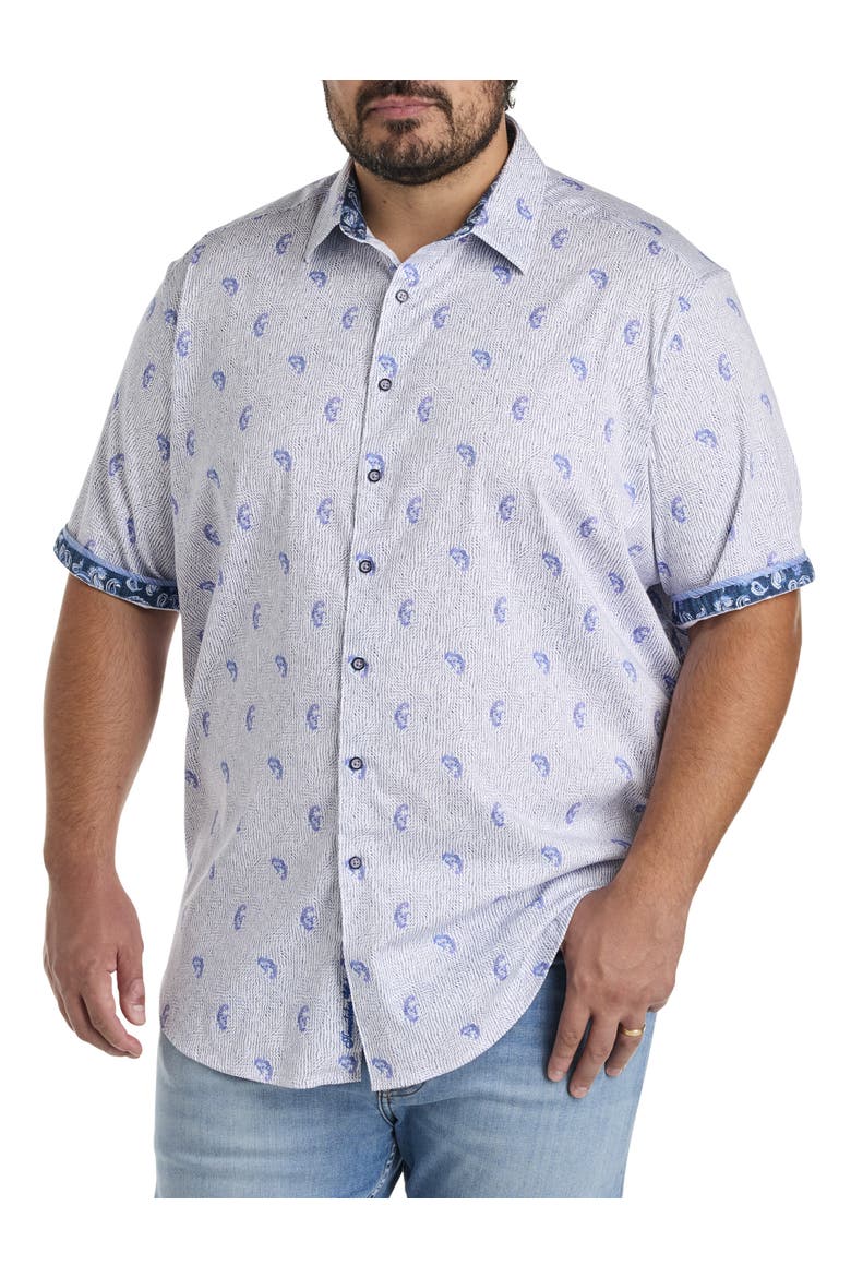 Big & Tall Belmond Sport Shirt, Alternate, color, BLUE