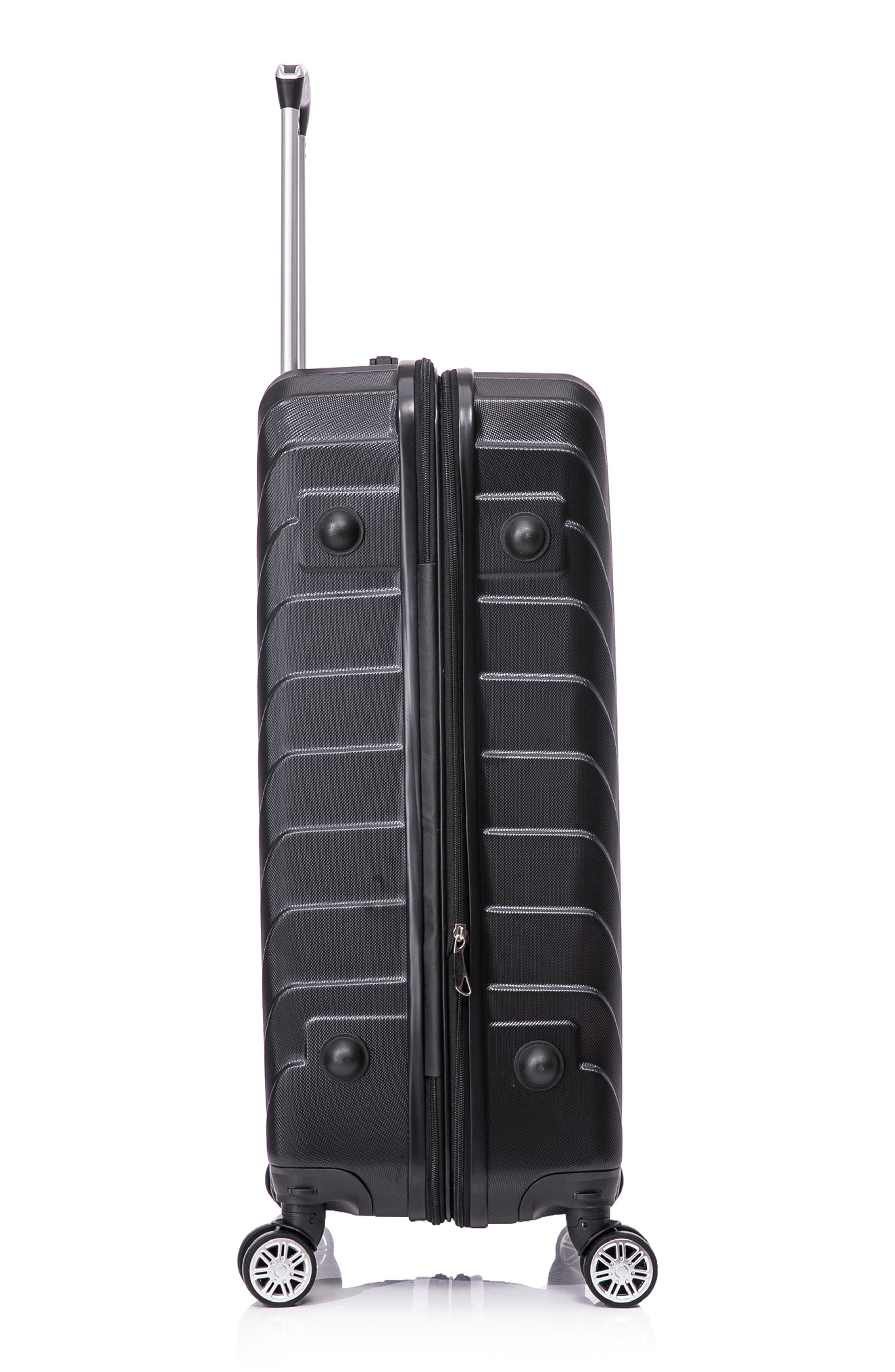 TUCCI Volaro Hardshell 3-Piece Spinner Luggage Set, Alternate, color, Black