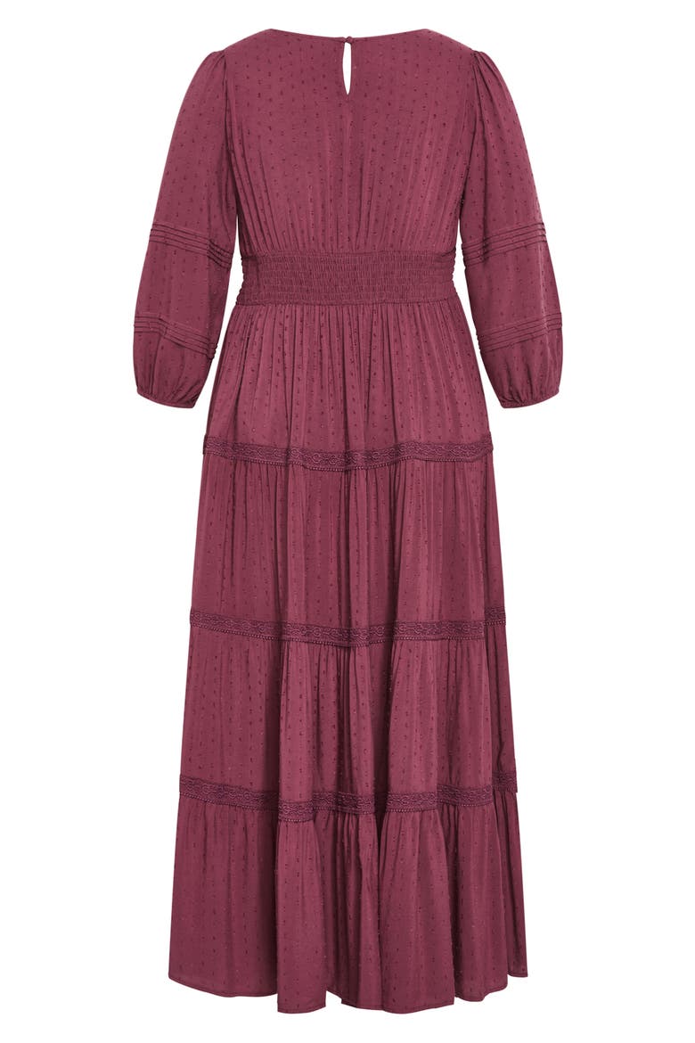 Brooklynn Tiered Maxi Dress, Alternate, color, PURPLE