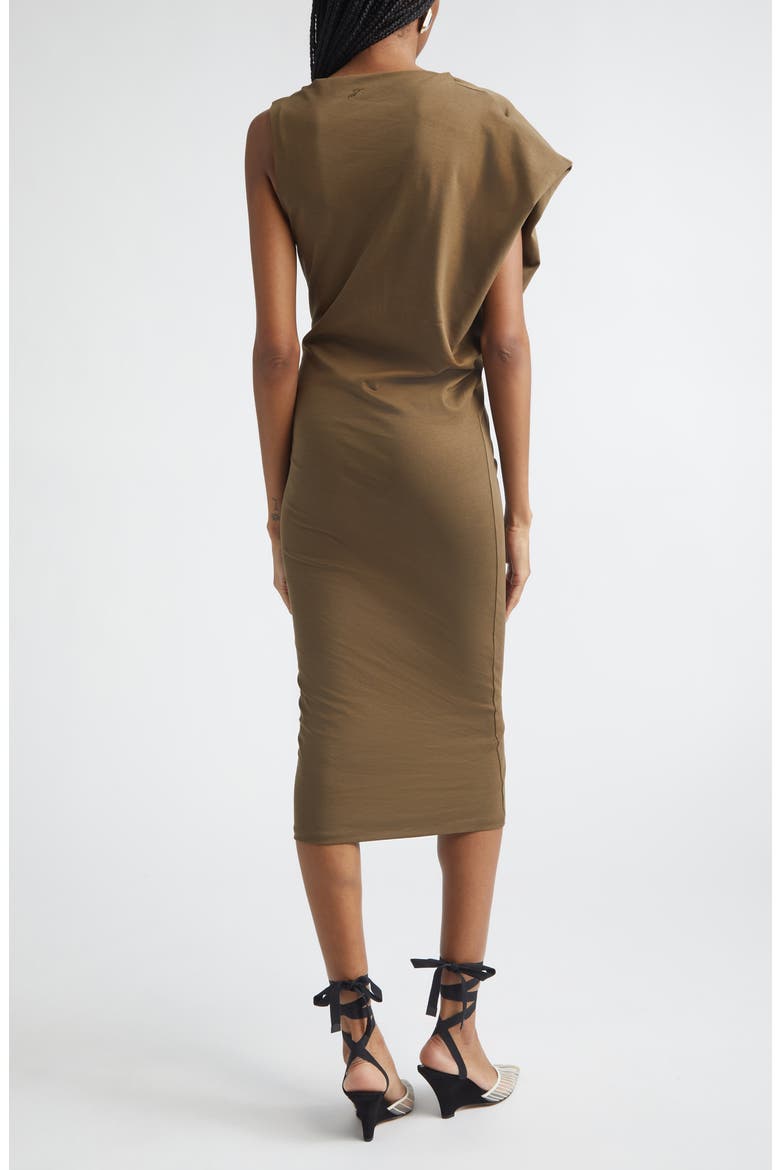 La Robe Draped Jersey Dress, Alternate, color, DARK KHAKI