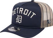 New Era Men's New Era Navy Detroit Tigers Vintage Arched Foam Front 9FIFTY A-Frame Adjustable Trucker Hat