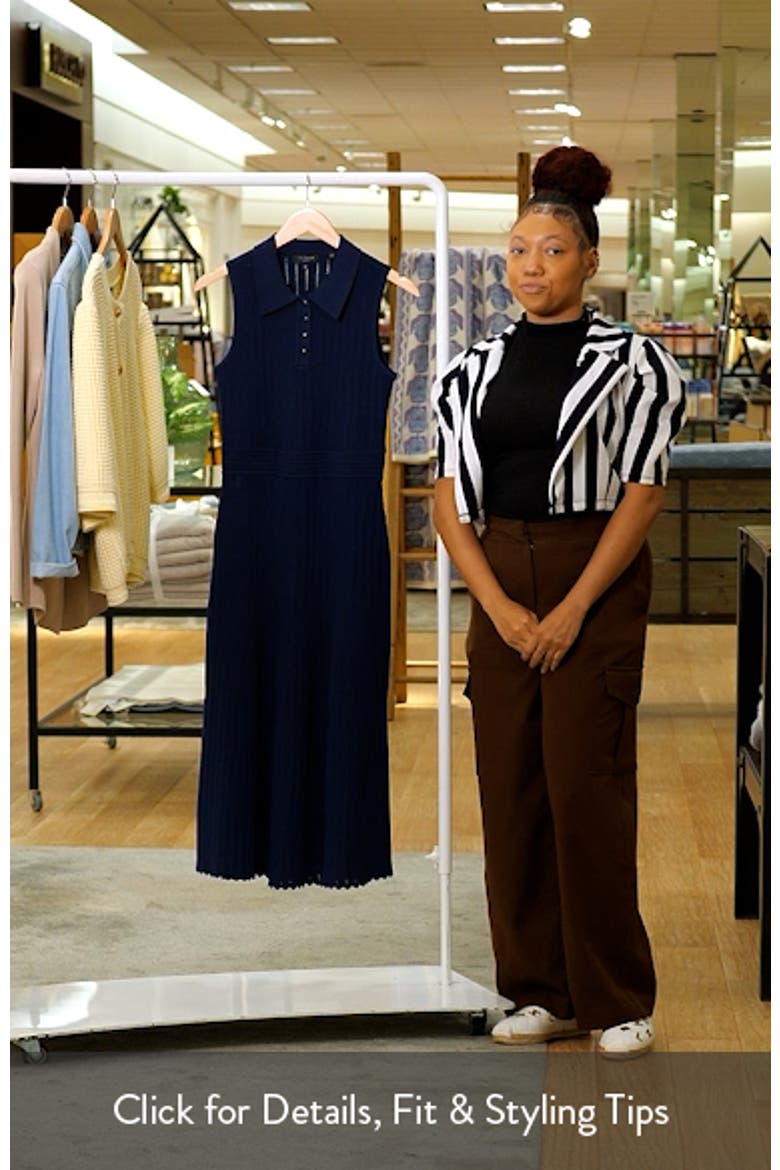 Harley Rib Pointelle Polo Midi Dress video