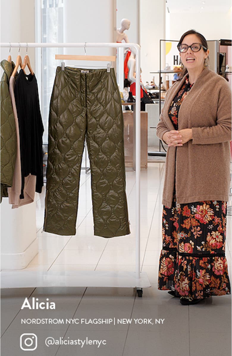 Natara Quilted Zip Hem Crop Pants, sales video thumbnail