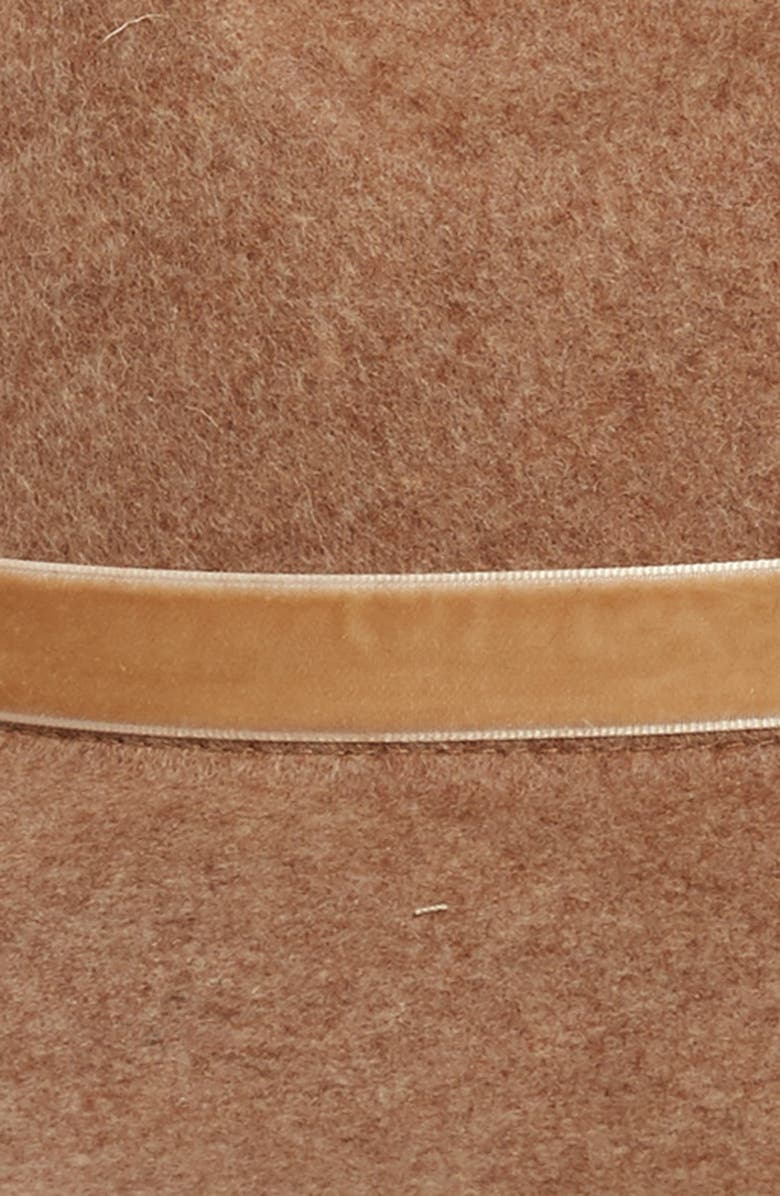 Rachel Parcell Velvet Trim Felted Wool Panama Hat, Alternate, color,