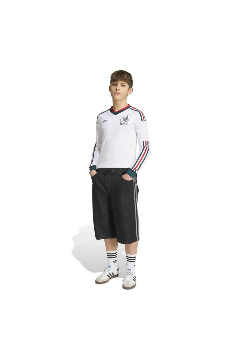 Youth adidas  White Mexico National Team 2026 Away Replica Long Sleeve Jersey, Alternate, color, White