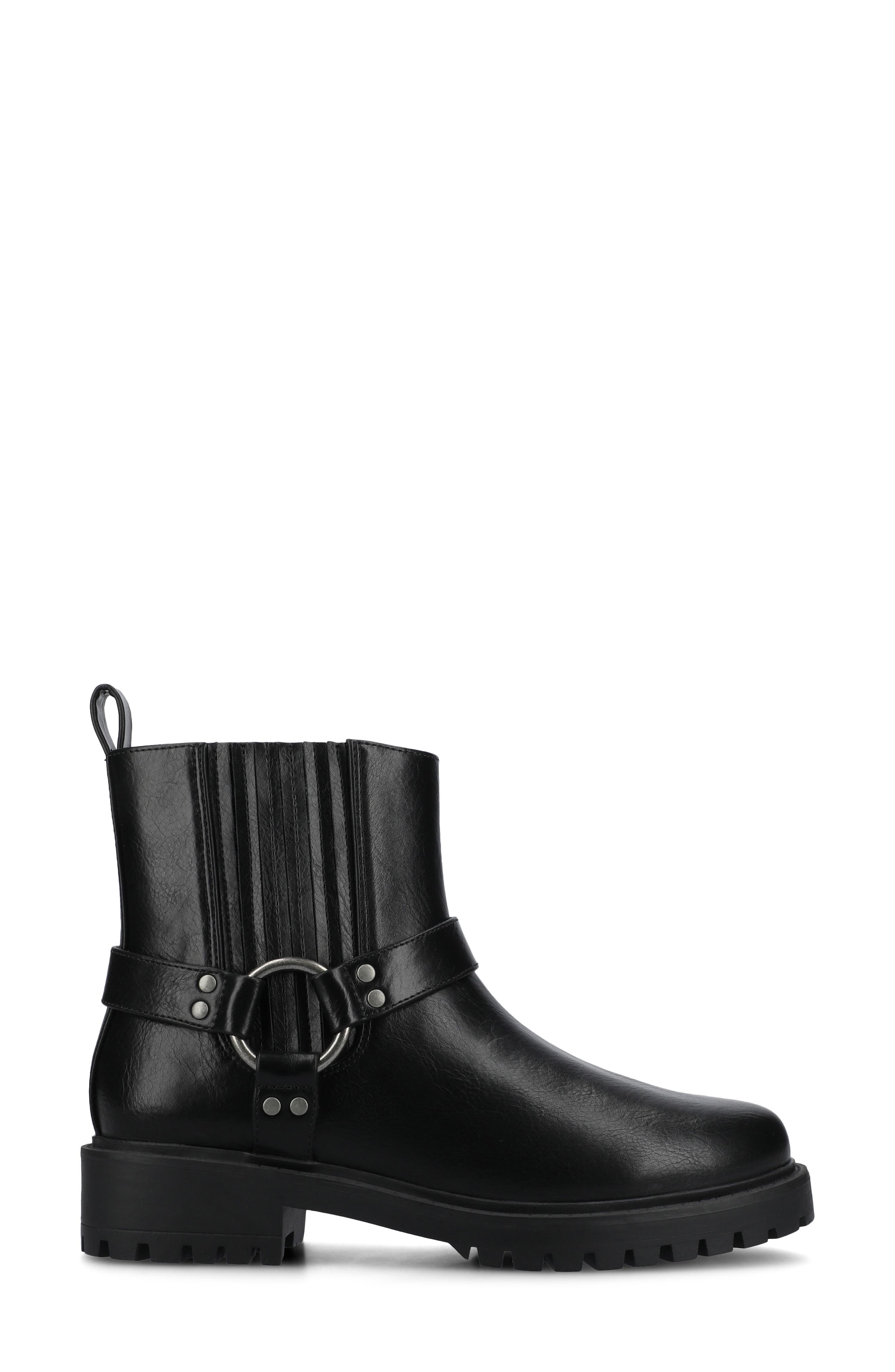 Journee Collection Kalistah Lug Sole Boot, Alternate, color, Black