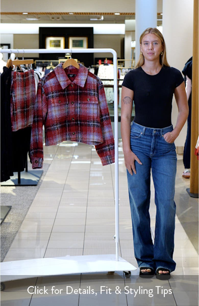 Margaret Plaid Crop Shirt Jacket, sales video thumbnail