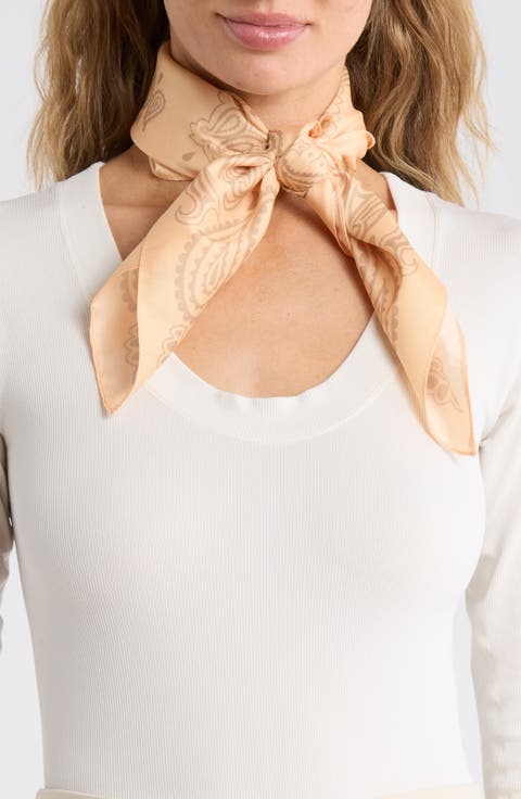 Bandana Print Square Scarf