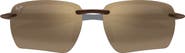 Maui Jim Ho’okipa Ultra G 65mm Oversize PolarizedPlus2® Rectangular Sunglasses