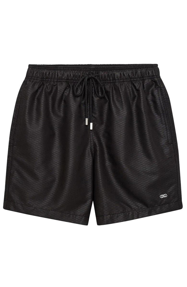 Le Club Resortwear Eco-Friendly 7" Le Club Men's Swim Trunks for Ultimate Comfort, Main, color, Black