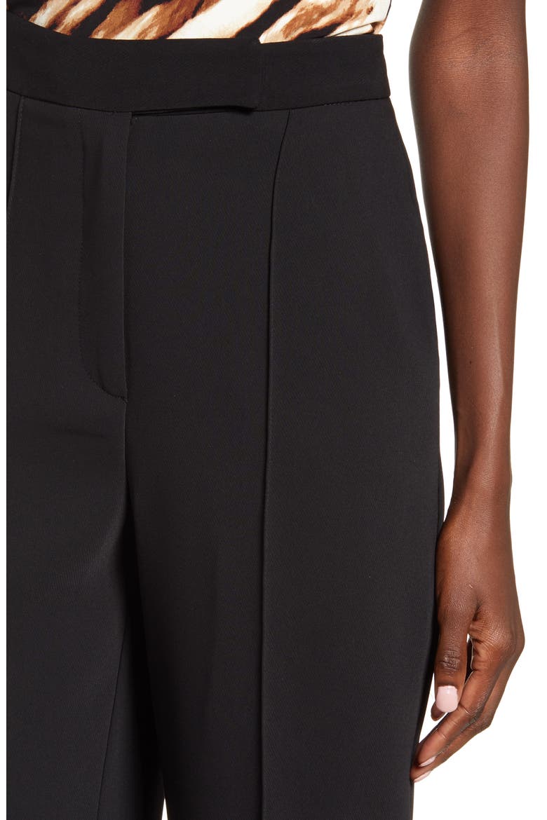 Pintuck Pleat Wide Leg Trousers, Alternate, color, BLACK