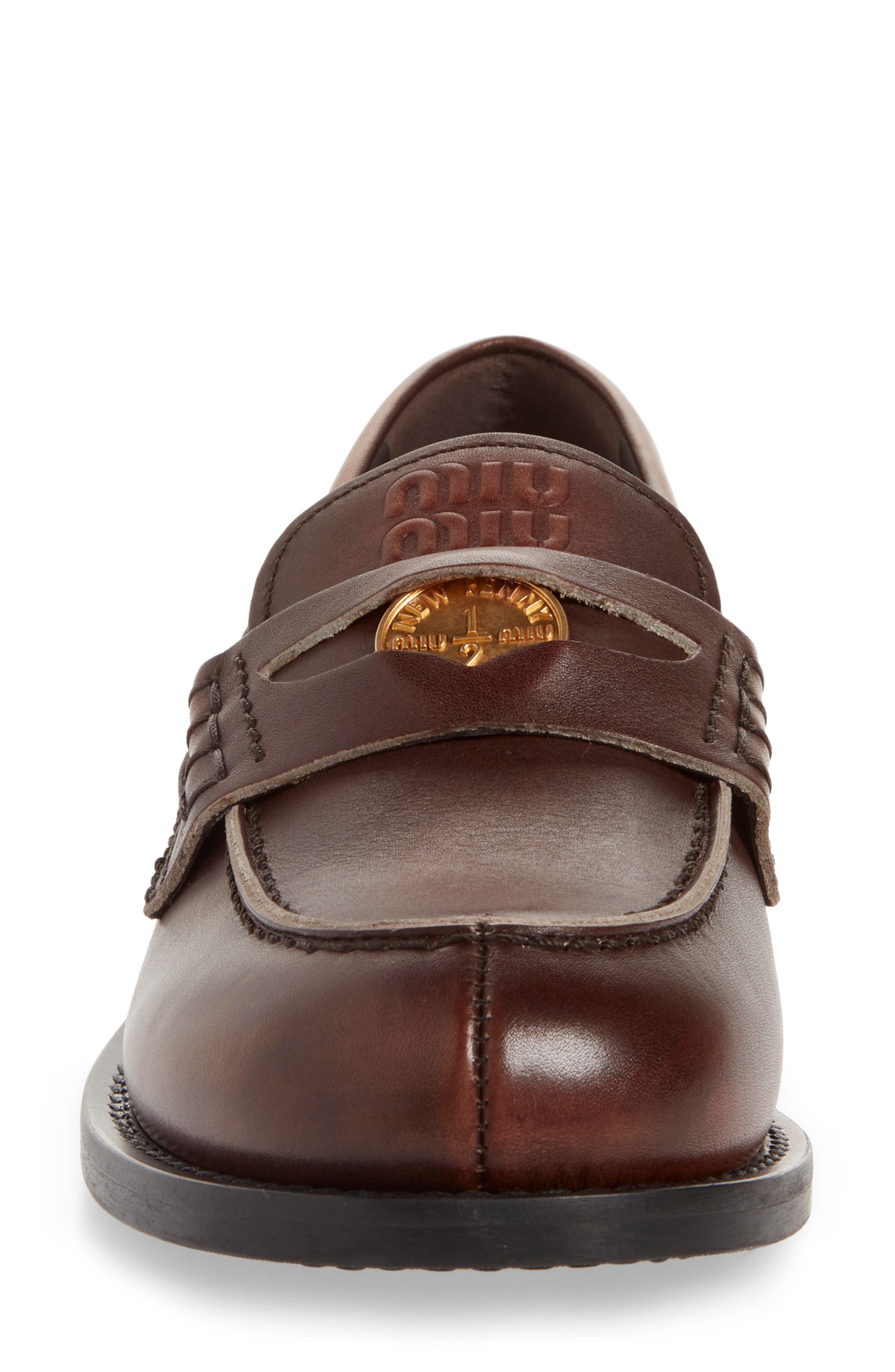 Miu Miu Penny Loafer, Alternate, color, F0192 Ebano