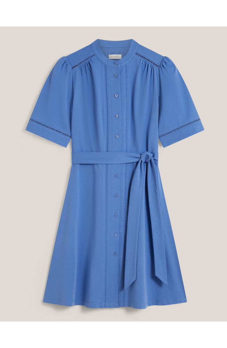 HOBBS LONDON Livvie Belted Mini Shirt Dress, Alternate, color, Riversideblue