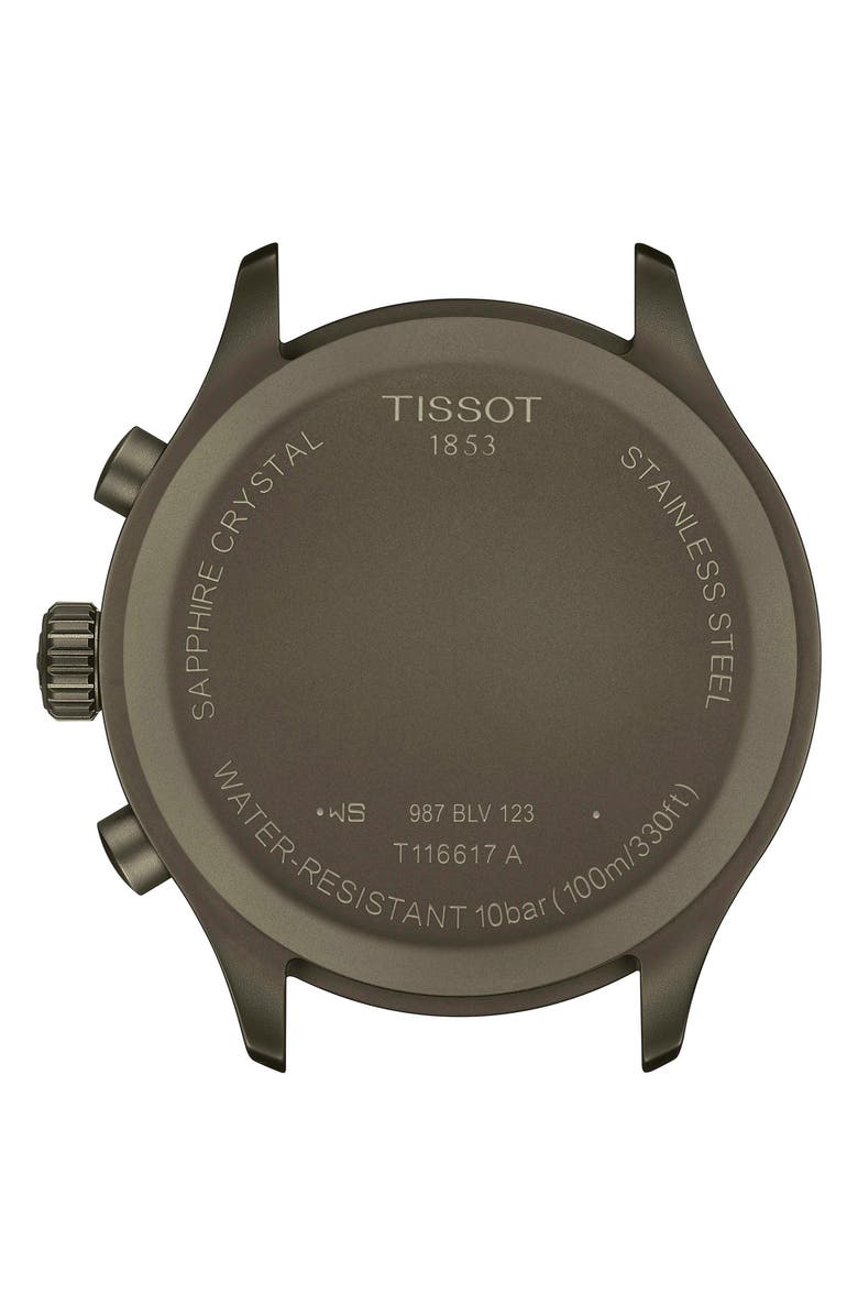 Tissot Chrono XL Chronograph Leather Strap Watch, 45mm, Alternate, color, Beige