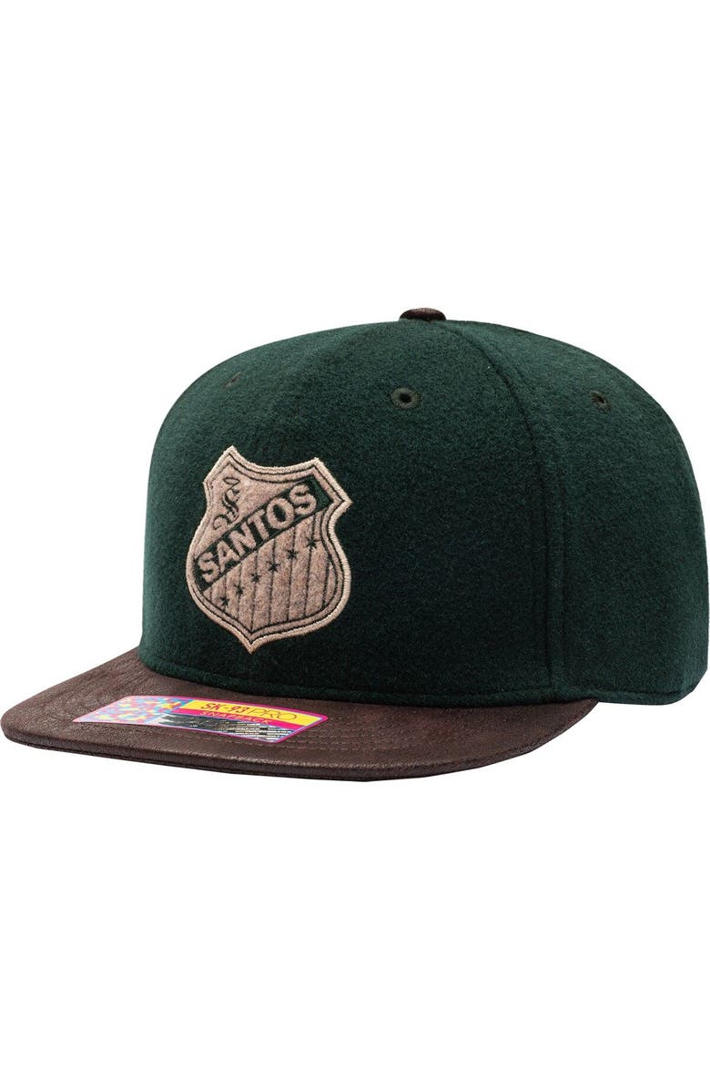 FAN INK Men's Green/Brown Santos Laguna Prep Snapback Hat, Main, color,