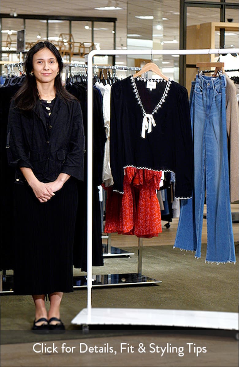 Vivia Embroidered Scallop Top, sales video thumbnail