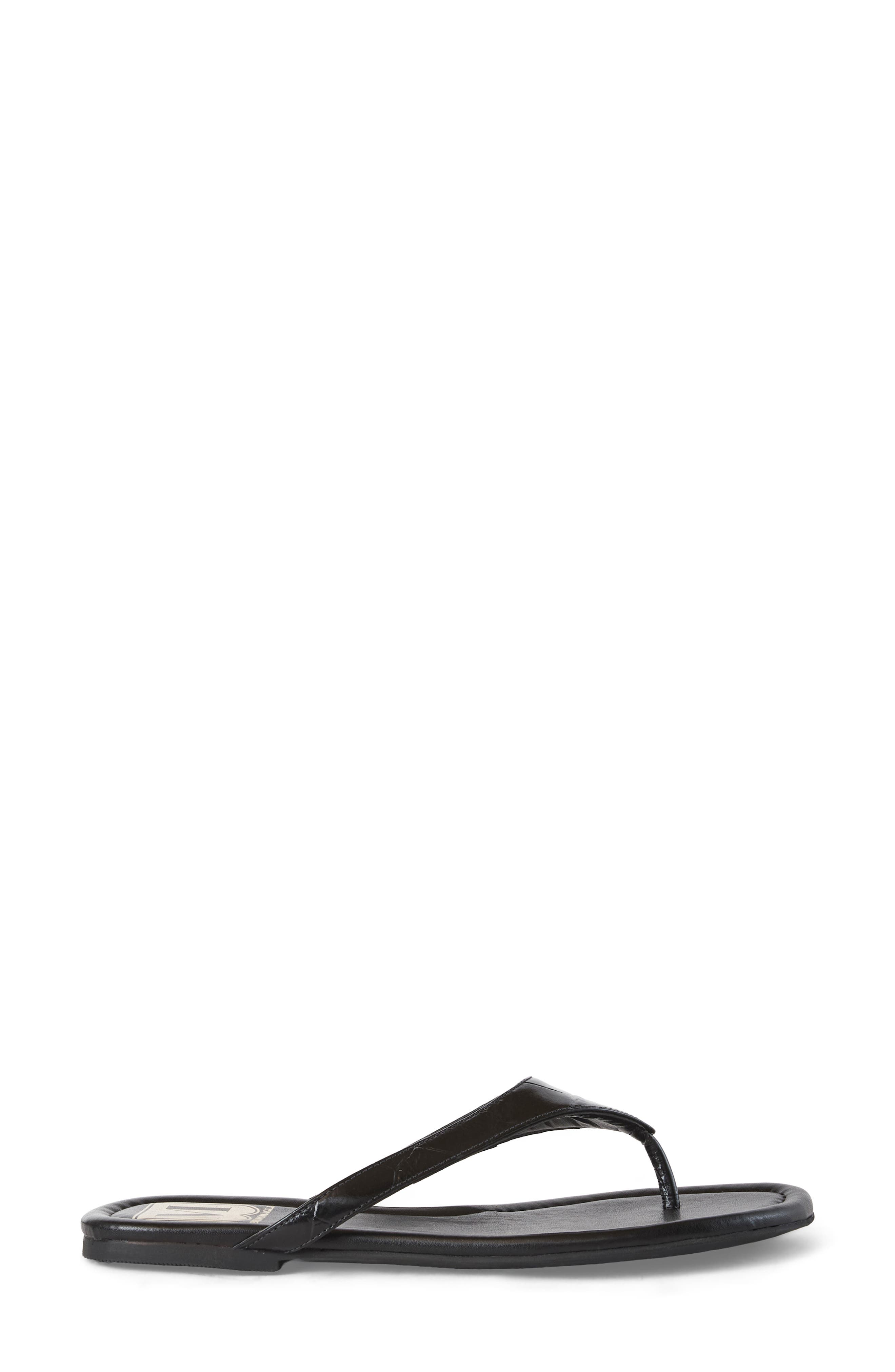 Bruno Magli Malora Flip Flop, Alternate, color, Black Leather