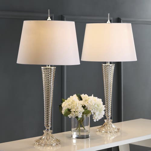 Jonathan Y Caterina 32" Glass Led Table Lamp, Champagne In Champagne