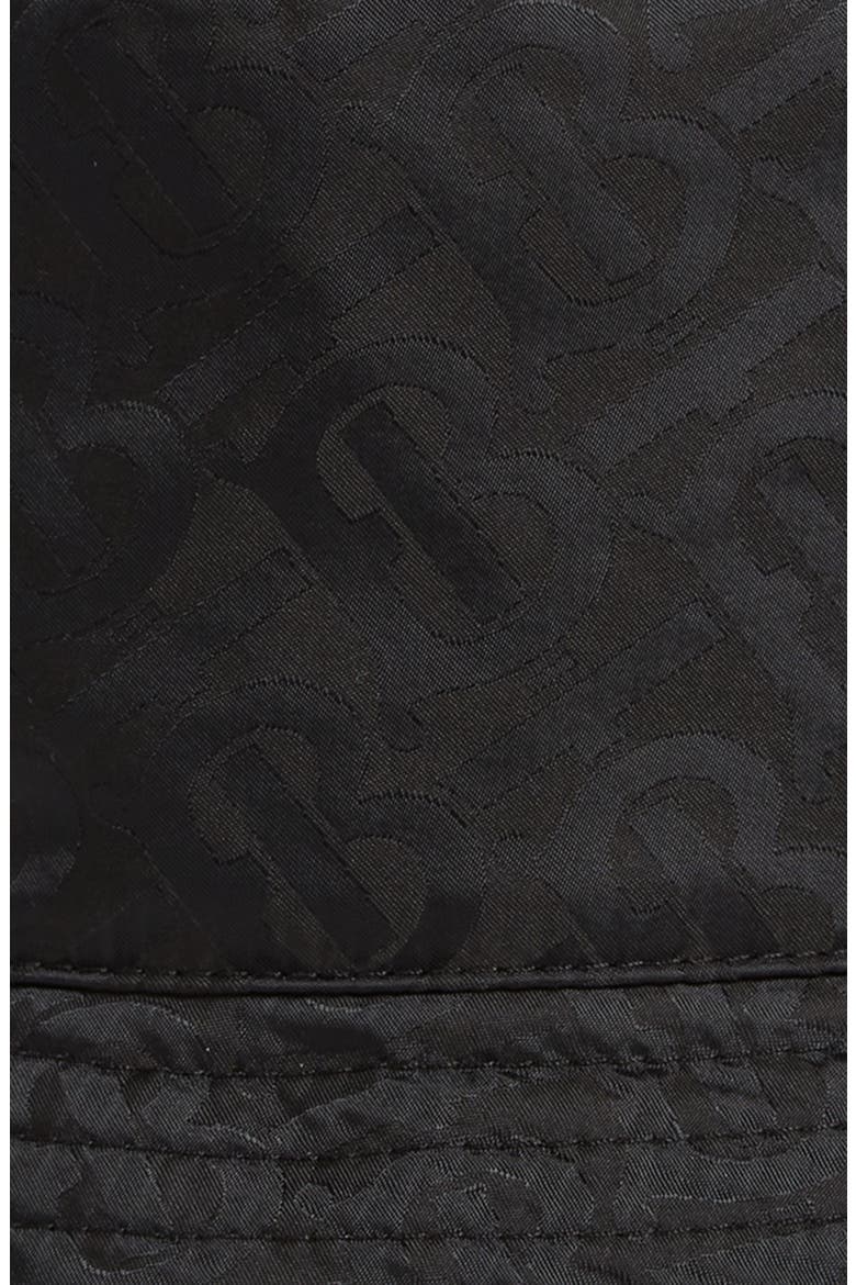 Monogram Jacquard Bucket Hat, Alternate, color, BLACK