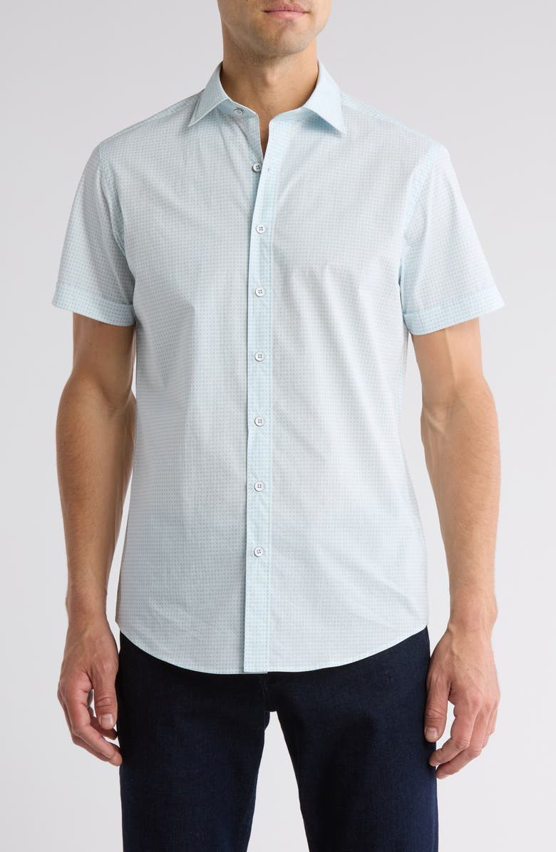 Rodd & Gunn Ness Street Short Sleeve Button-Up Shirt, Main, color, Mist