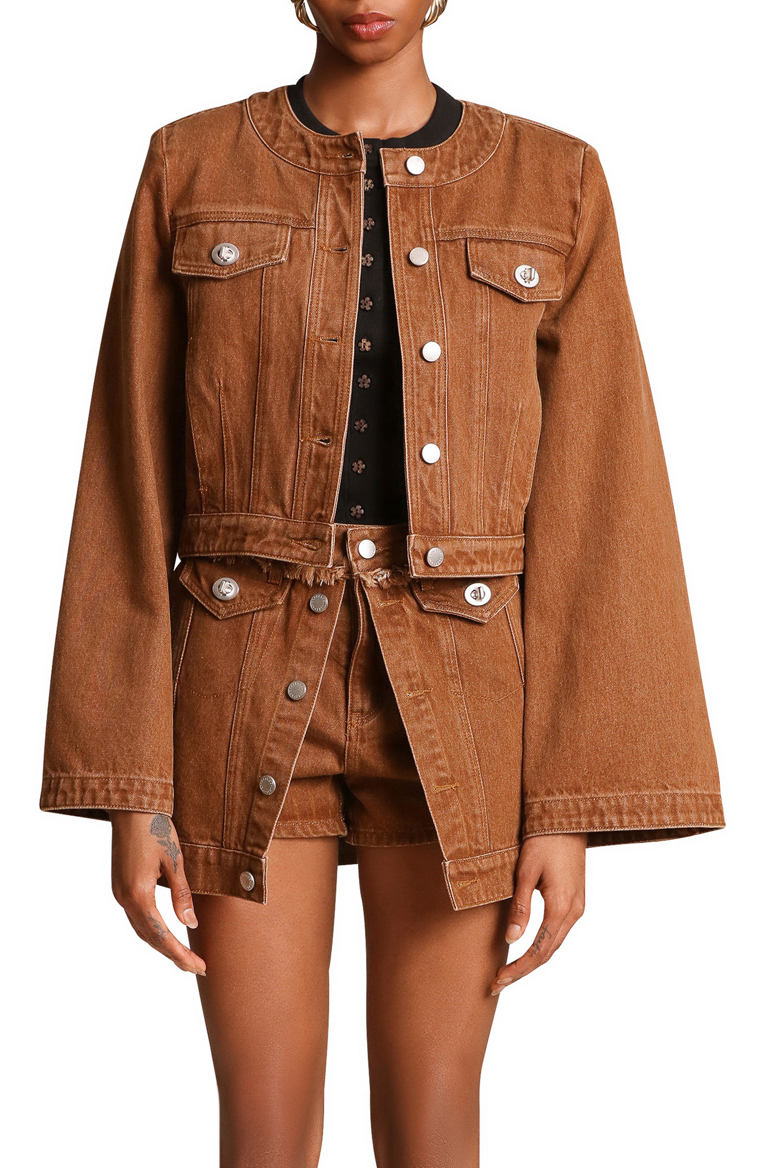 Avec Les Filles Cropped Trucker Jacket