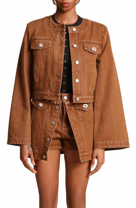 Avec Les Filles Cropped Trucker Jacket