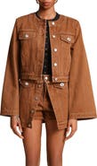 Avec Les Filles Cropped Trucker Jacket