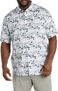 Synrgy by DXL Big & Tall Watercolor Floral Sport Shirt V2