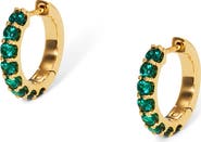 Nadri Crystal Huggie Hoop Earrings