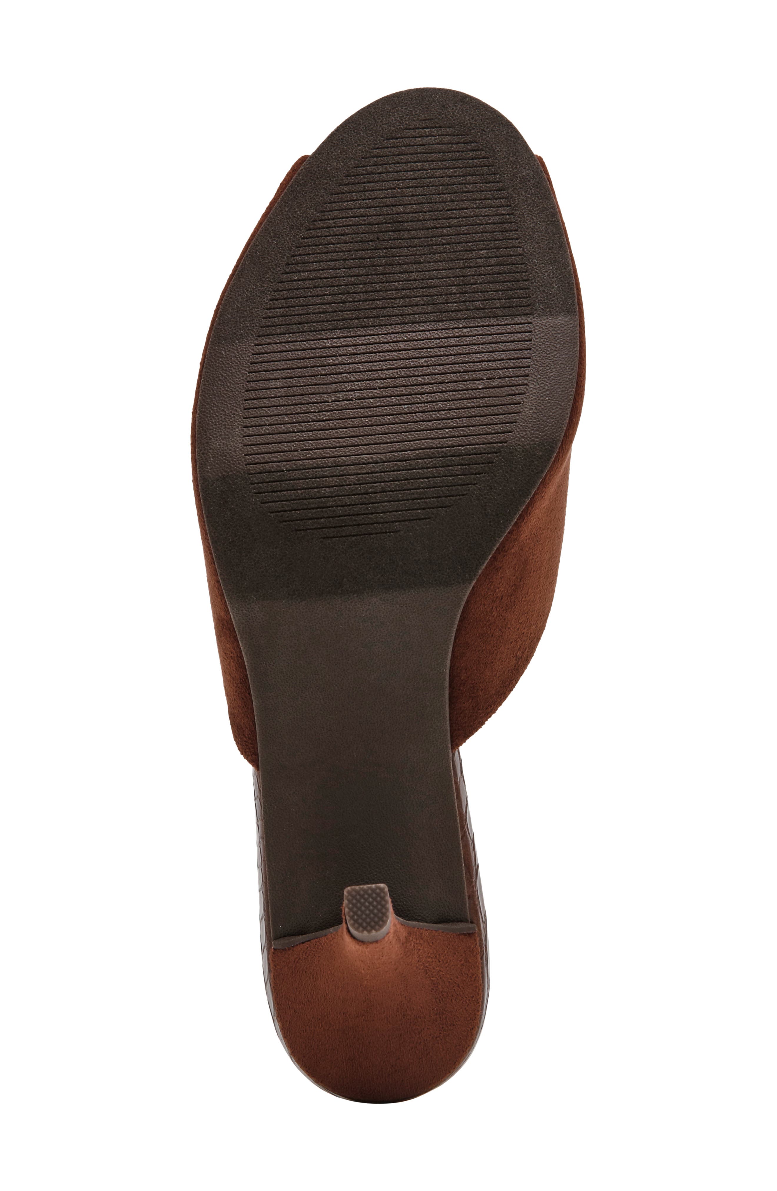 Curtsi Peep Toe Slide Sandal, Alternate, color, WHISKEY